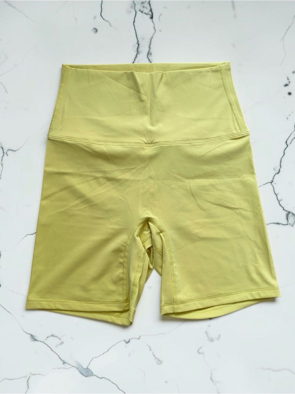 NWOT HALARA High-Waist Yellow Bike Shorts